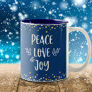 Search for love peace joy mugs Modern