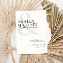 Search for modern simple black and white wedding invitations Minimal
