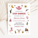 Search for cowgirl baby shower invitations Pink
