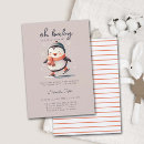 Search for penguin baby girl shower invitations Baby its cold outside