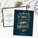 Search for foil christmas cards Calligraphy script