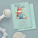 Search for a snowman with baby shower invitations For her