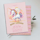 Search for magical baby girl shower invitations Unicorn