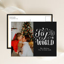 Search for joy to the world christmas cards Black and white