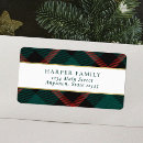 Search for red gingham return address labels Elegant