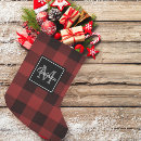 Search for initial christmas stockings Buffalo check