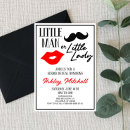 Search for black white gender reveal invitations Boy or girl