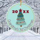 Search for grandchilds first christmas tree decorations For her