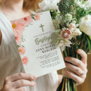 Search for flowers christening invitations Cross