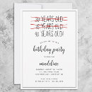 Search for 40 year old birthday invitations Simple