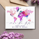 Search for world map save the dates Heart