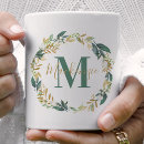 Search for monogrammed floral mugs Bridesmaid