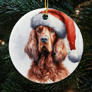 Search for irish setter christmas tree decorations Red