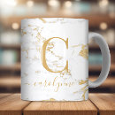 Search for marble monogram mugs Gold foil