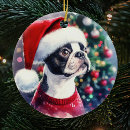 Search for boston terrier christmas tree decorations Dog