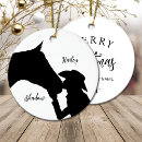 Search for horse silhouette christmas tree decorations Black and white