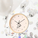Search for blush pink clocks Monogrammed