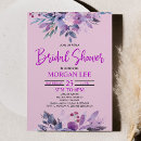 Search for plum bridal shower invitations Purple
