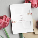 Search for floral wedding invitation belly bands Blush pink
