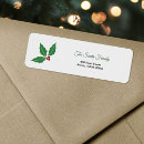 Search for holly berries return address labels Winter