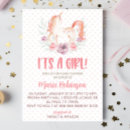 Search for pink unicorn invitations It's a girl