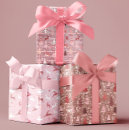 Search for pink christmas tree wrapping paper Glitter