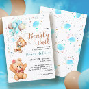 Search for stuffed animals baby shower invitations Blue