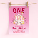 Search for circus 1st birthday invitations Big top
