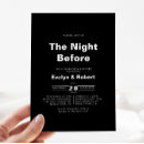 Search for black rehearsal dinner invitations The night before