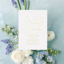 Search for gold foil bridal shower invitations Calligraphy