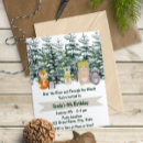 Search for winter woodland birthday invitations Animals