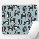Search for cute cat mousepads black and white cat