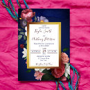 Search for navy blue cream wedding invitations Floral