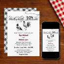 Search for farm wedding invitations Black and white