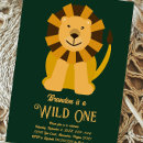 Search for one wild year invitations Lion