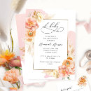 Search for peach and pink baby shower invitations Calligraphy