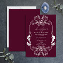 Search for burgundy flower wedding invitations Calligraphy