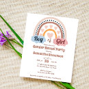 Search for rainbow gender reveal invitations Boho