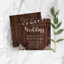 Search for wood and lace wedding invitations Farmhouse