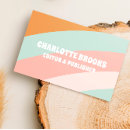 Search for waves business cards Pink