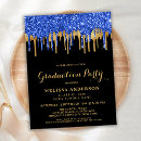 Search for royal blue black gold invitations Girly