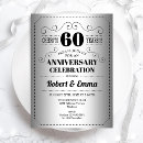 Search for black and silver 60th invitations Typography