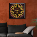 Search for mandala art posters Black and gold