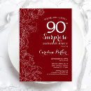 Search for red surprise party invitations Elegant