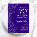 Search for purple 70th birthday invitations Elegant