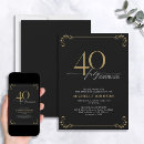 Search for fabulous forty invitations Gold