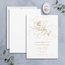 Search for elegant white and gold wedding invitations Typography