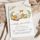 Search for pink safari baby shower invitations Tropical jungle