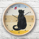 Search for retro clocks black cat