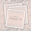 Search for silver glitter napkins Sweet 16